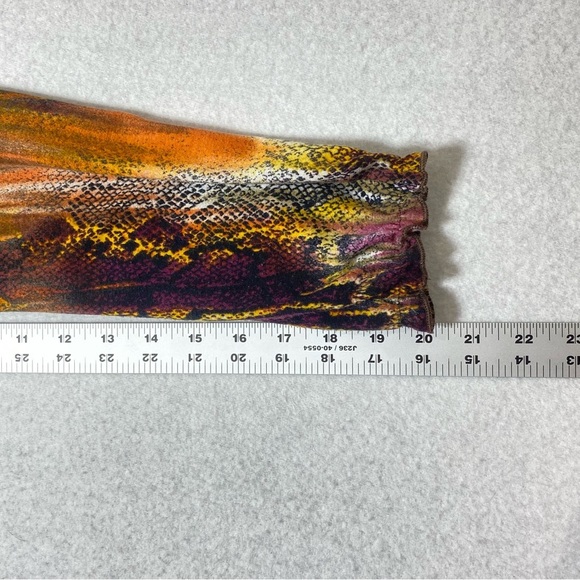 Self Esteem Tunic Top Women’s M Multicolor Snakeskin Braided Neck Casual Stretch - Picture 15 of 15